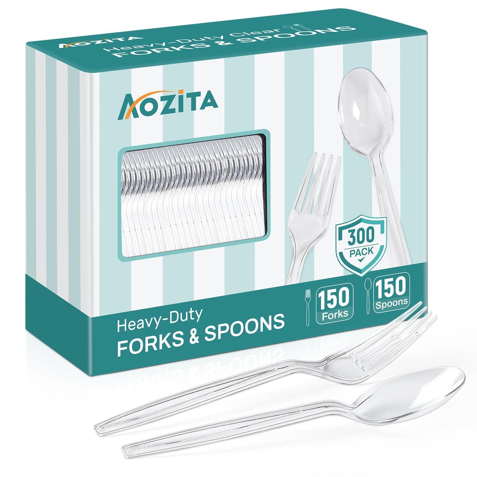 Foto 2 pulgar | [juego De Cubiertos] Platos De Plástico Aozita  300 Unidades  Para Bodas - Venta Internacional.