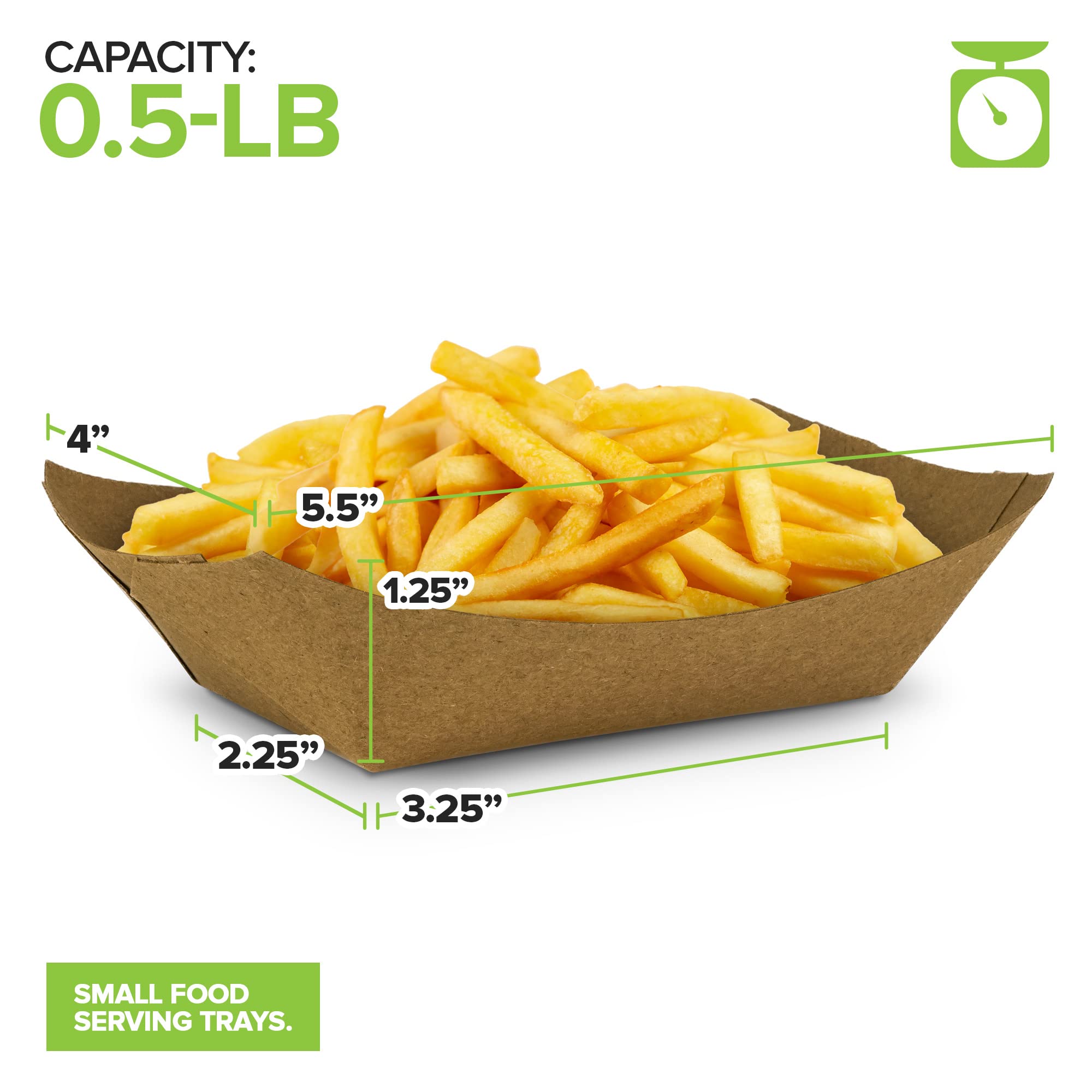Foto 3 | Bandejas De Comida Stock Your Home  Papel Kraft Marrón Desechable  Paquete De 250 - Venta Internacional.