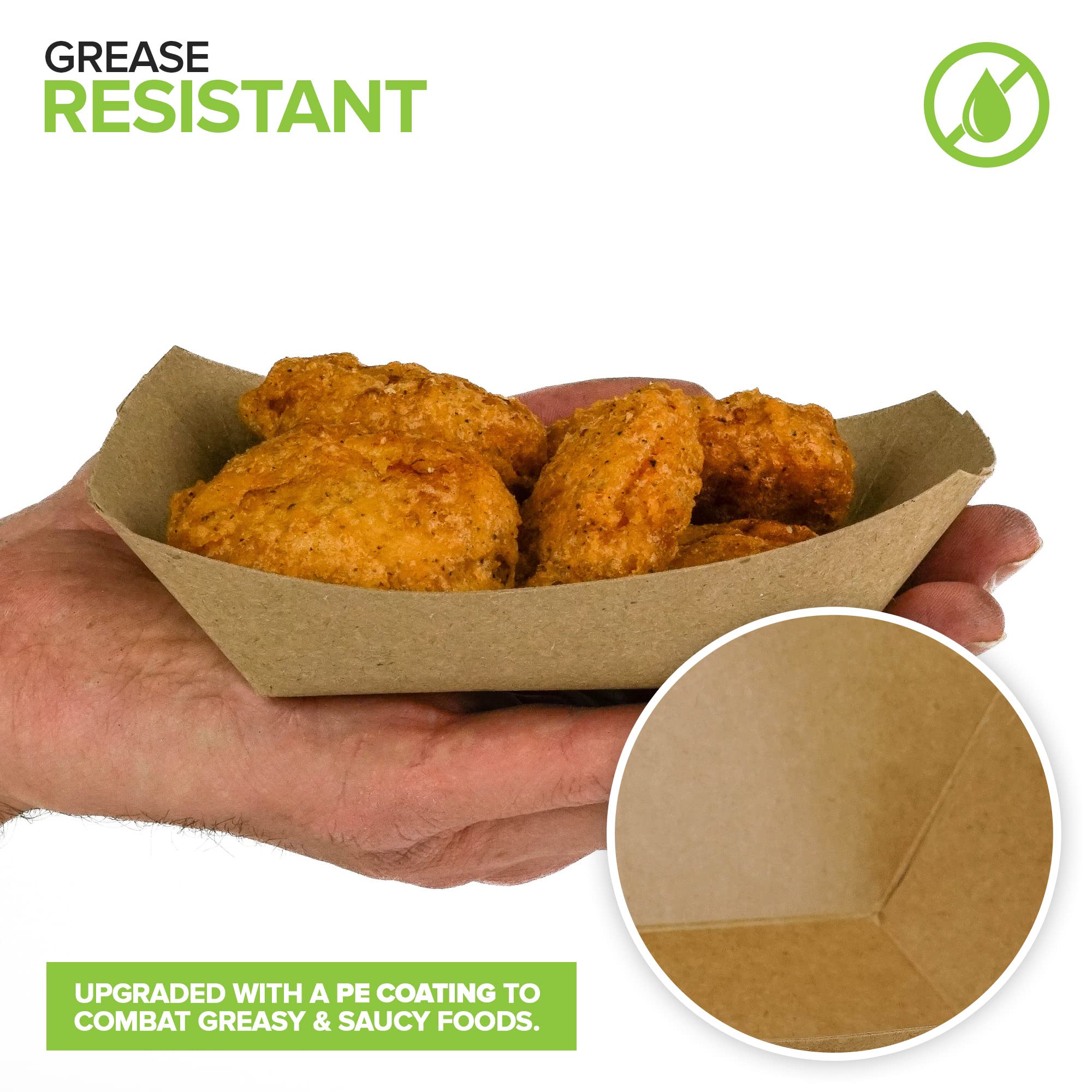 Foto 5 | Bandejas De Comida Stock Your Home  Papel Kraft Marrón Desechable  Paquete De 250 - Venta Internacional.