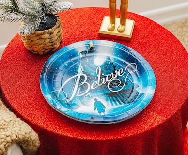 Foto 3 | Juego De Platos De Papel Silver Buffalo Polar Express Train De 9 Pulgadas - Venta Internacional.
