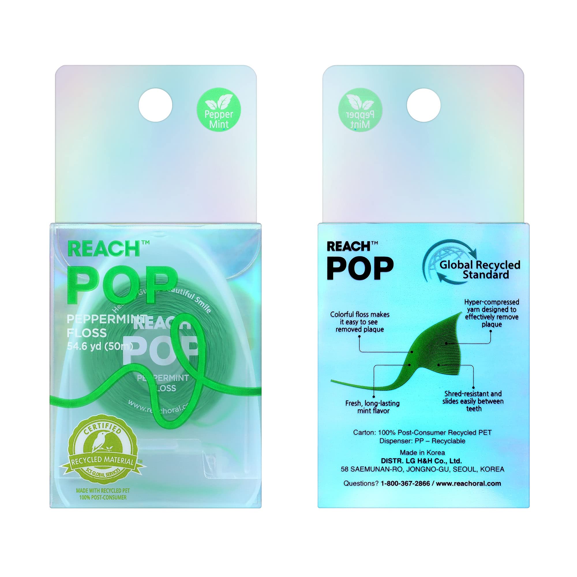 Foto 7 pulgar | Cera Vegana Dental Floss Reach Pop Peppermint  50 M  Paquete De 3 - Venta Internacional.