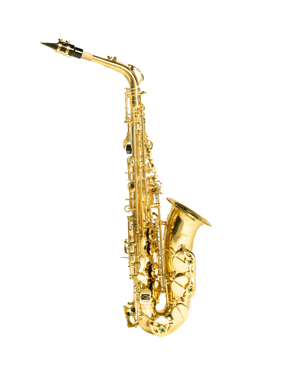 Saxofon Alto Eb Aureal Aas1 Laqueado , Estuche Y Accesorios