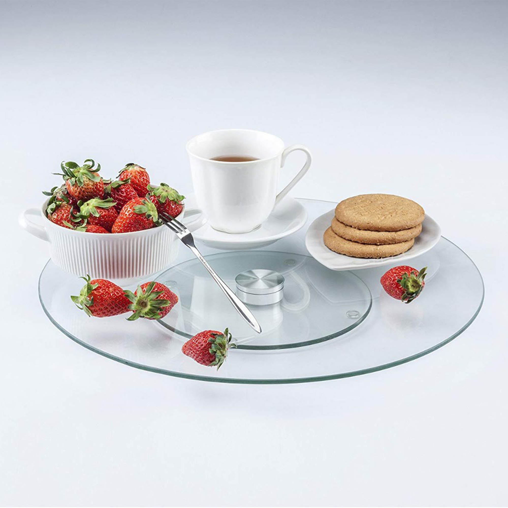 Foto 4 | Base Giratoria Lazy Susan De Cristal Templado 90 Cm | Lz004