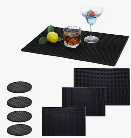 Foto 2 pulgar | 7pz Xtellar Tapete Para Bar Grande 45 X 30cm Barra Con Posavasos 4pz