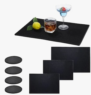 Foto 1 | 7pz Xtellar Tapete Para Bar Grande 45 X 30cm Barra Con Posavasos 4pz