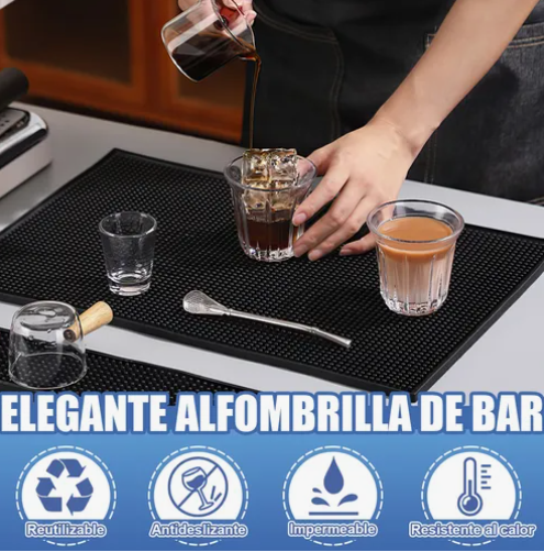 Foto 4 pulgar | Tapete Xtellar Para Bar 45 X 30cm Escurridora Con 5 Posavasos Barman