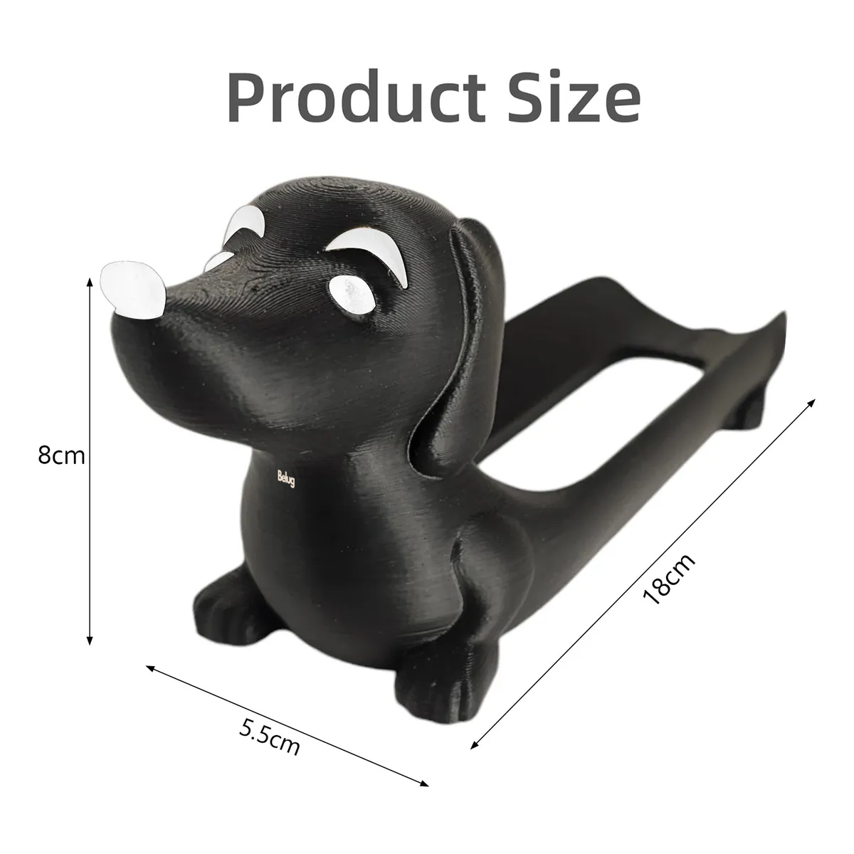 Foto 3 pulgar | Platos De Perro Belug Salchicha Bandeja 20cm Negro