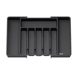 Foto 1 | Organizador Bandeja Extensible Cajón Cocina 8 Compartimentos Lab.g Negro Plata