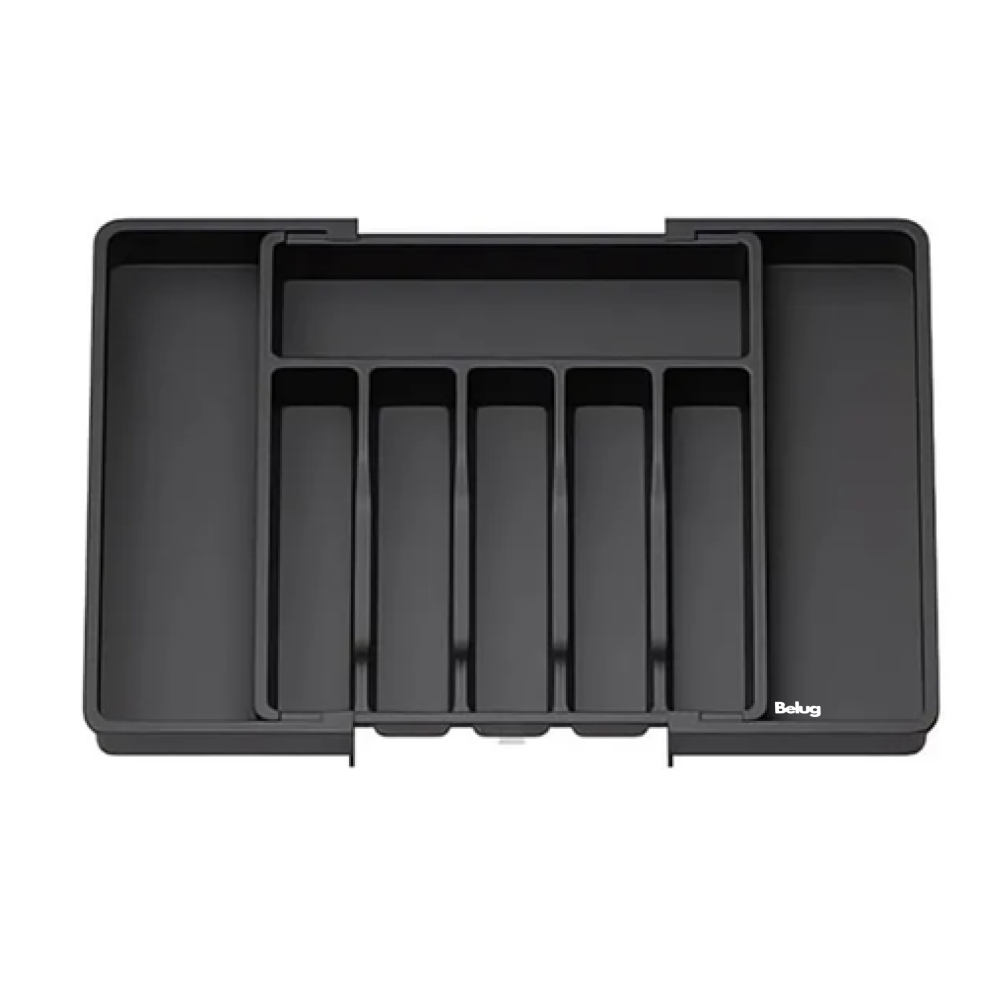 Foto 2 pulgar | Organizador Bandeja Extensible Cajón Cocina 8 Compartimentos Belug  Negro Plata