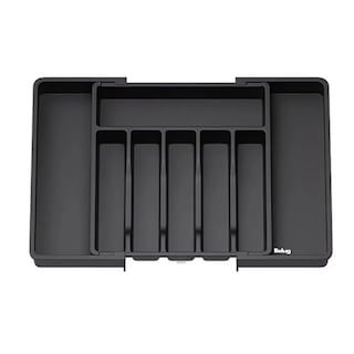 Foto 1 | Organizador Bandeja Extensible Cajón Cocina 8 Compartimentos Belug Negro Plata