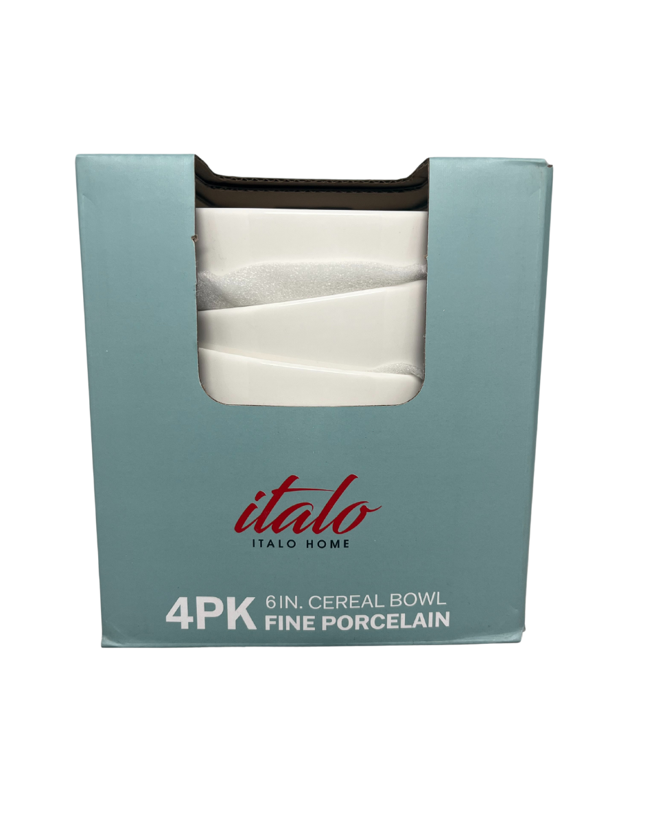 Foto 1 | Tazones Bowl Elegante Cereal Italo Porcelana  Blanco 500ml Home4pk