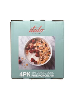 Foto 2 | Tazones Bowl Elegante Cereal Italo Porcelana Blanco 500ml Home4pk