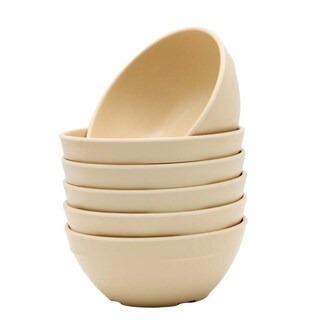 Foto 3 | 12 Tazones De Melamina Beige 600 Ml 14.5 Cm