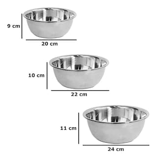 Foto 4 | Juego De 6 Tazones Bowl De Acero Inoxidable Para Mezclar Plata