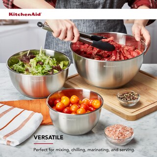Foto 3 | Cuencos Para Mezclar Kitchenaid De Acero Inoxidable, Juego De 3 - Venta Internacional.