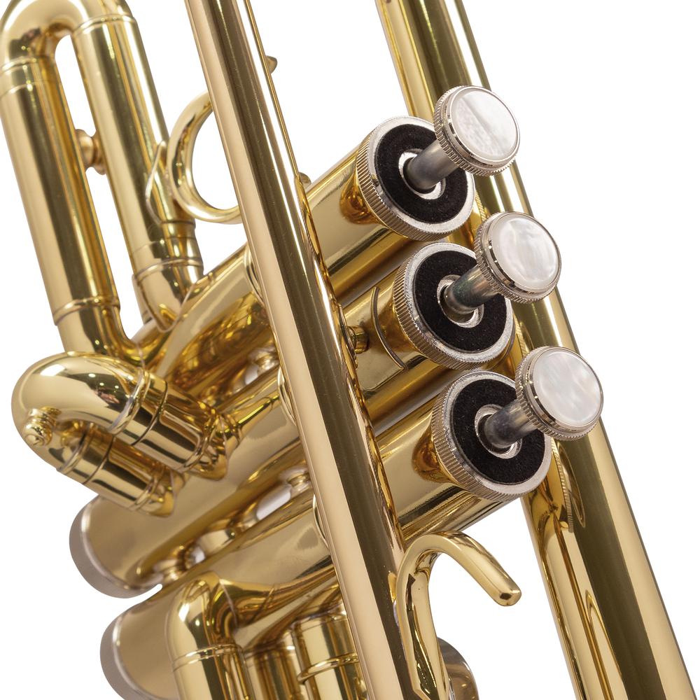 Foto 5 pulgar | Trompeta Si Bemol Vosi Antigua Tr2560lq-ah Color Dorado Con Case