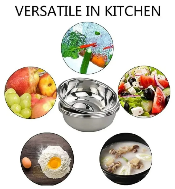 Foto 5 pulgar | Set De Ensaladera Xtellar Premium De Acero Inoxidable Para Cocina Versátil  Plateado  16 Cm  3 Piezas