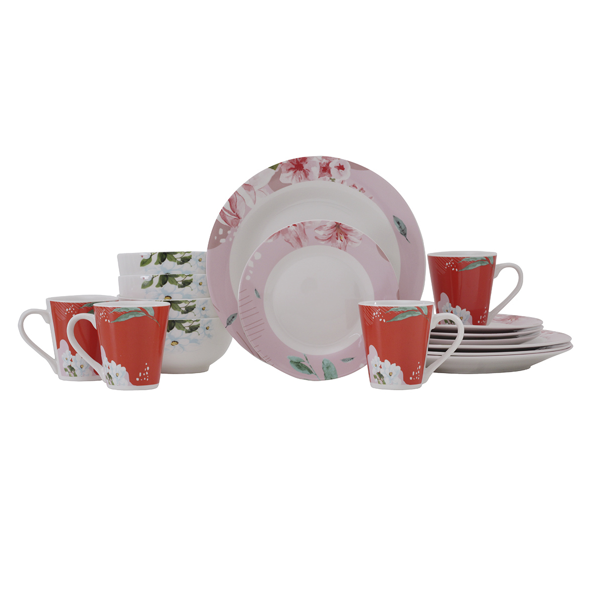 Vajilla de Porcelana Crown Baccara Lory 16 Piezas