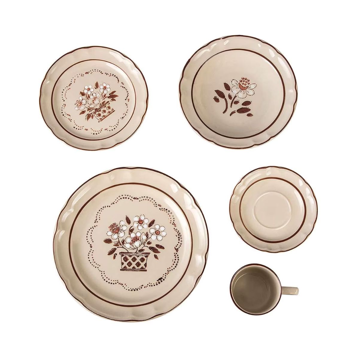 Foto 4 | Vajilla Gibson Santa Anita F de O color Beige 30 Piezas