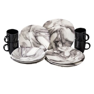Foto 1 | Vajilla de Cerámica Santa Anita Colección Quartz Negra 12 Piezas