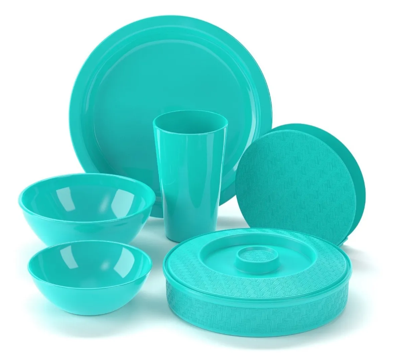 Vajilla 18 Piezas Xtellar Azul Turquesa