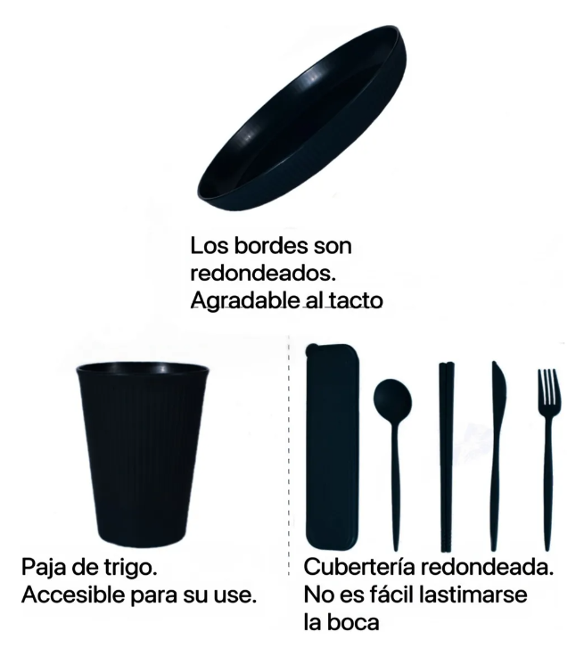 Foto 4 pulgar | Vajilla Xtellar Paja Trigo Negro