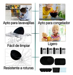 Foto 4 | Vajilla Xtellar Paja Trigo Negro