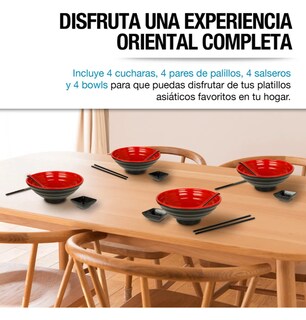 Foto 3 | Vajilla de Melamina Xtellar Estilo Japonés