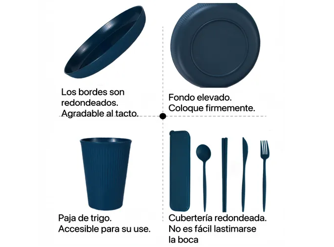 Foto 3 | Vajilla Xtellar De 36pzs Juego Cocina Paja Trigo Ecológico Bajillas
