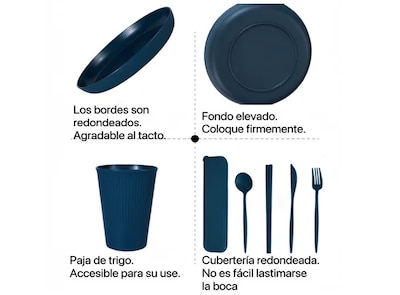 Foto 3 | Vajilla Xtellar De 36pzs Juego Cocina Paja Trigo Ecológico Bajillas