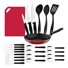 Foto 2 pulgar | Set De Cocina Tramontina 27899366 24 Piezas, Juego De Cubiertos, Cuchillos, Sarten, Tabla Para Picar