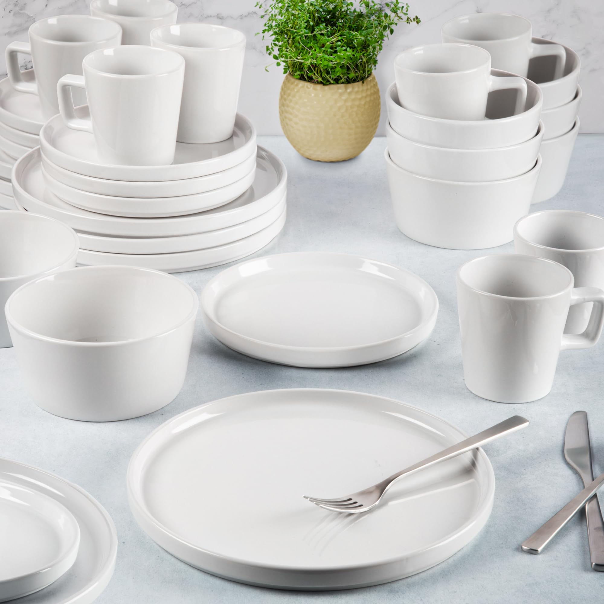 Foto 4 pulgar | Juego De Vajilla Zulay Kitchen Terra De Gres, 32 Piezas, Blanco - Venta Internacional.