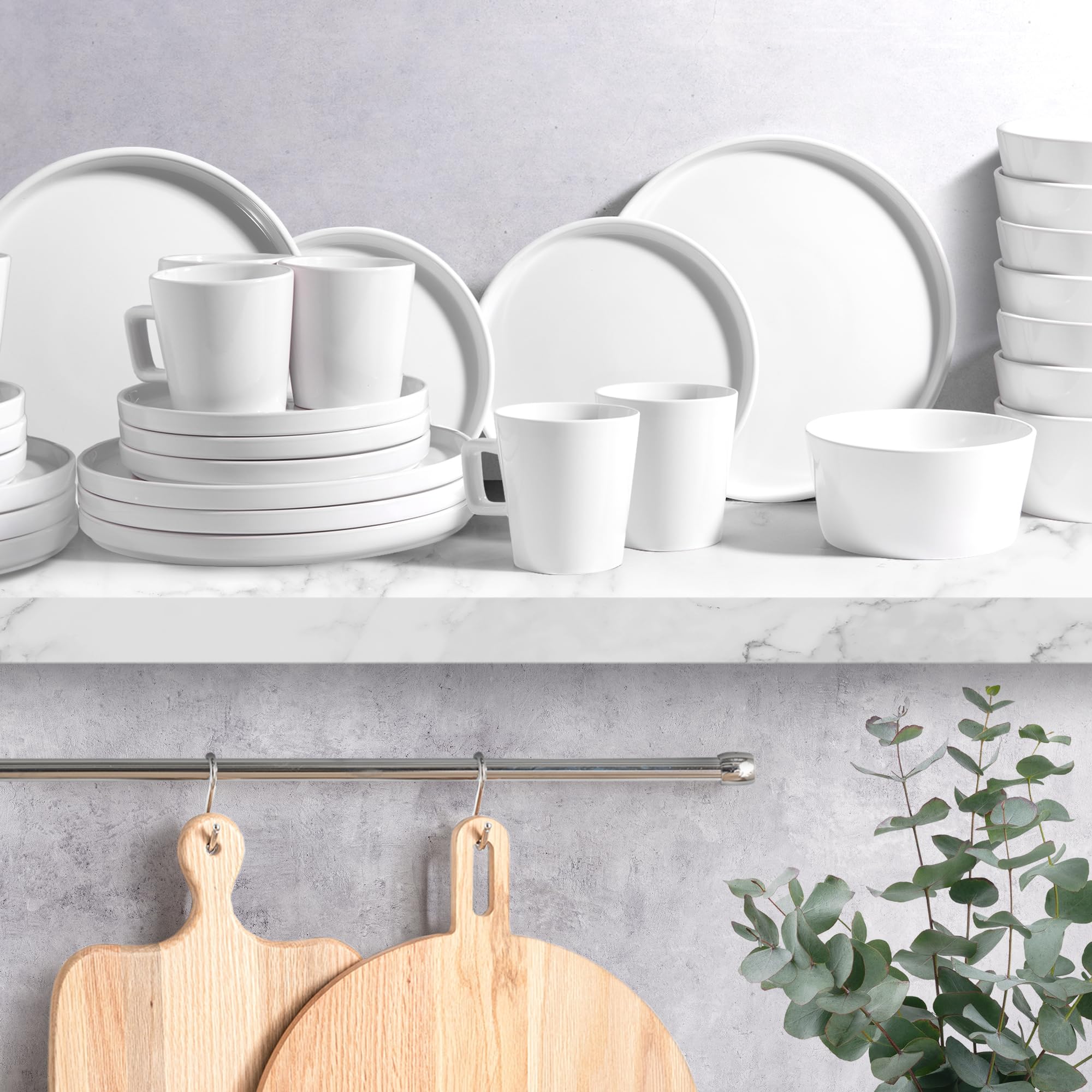 Foto 6 | Juego De Vajilla Zulay Kitchen Terra De Gres, 32 Piezas, Blanco - Venta Internacional.