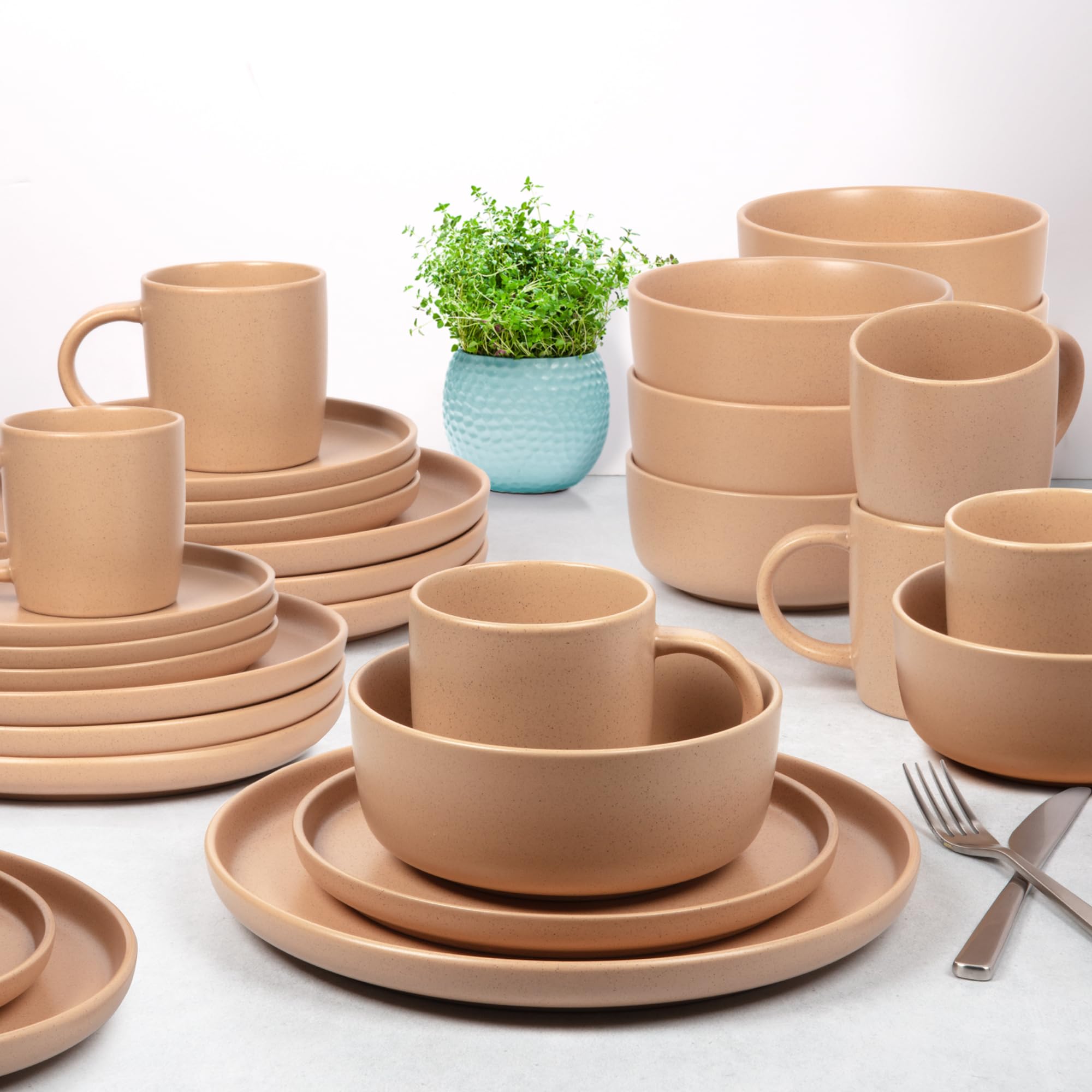 Foto 4 pulgar | Juego De Vajilla Zulay Kitchen Terra Stoneware 32 Piezas Terracota - Venta Internacional.