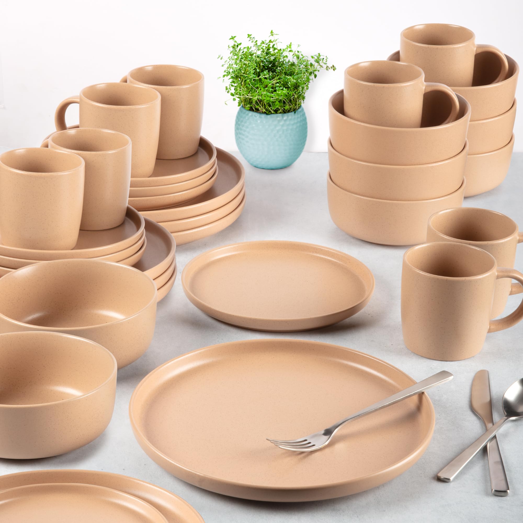 Foto 7 pulgar | Juego De Vajilla Zulay Kitchen Terra Stoneware 32 Piezas Terracota - Venta Internacional.
