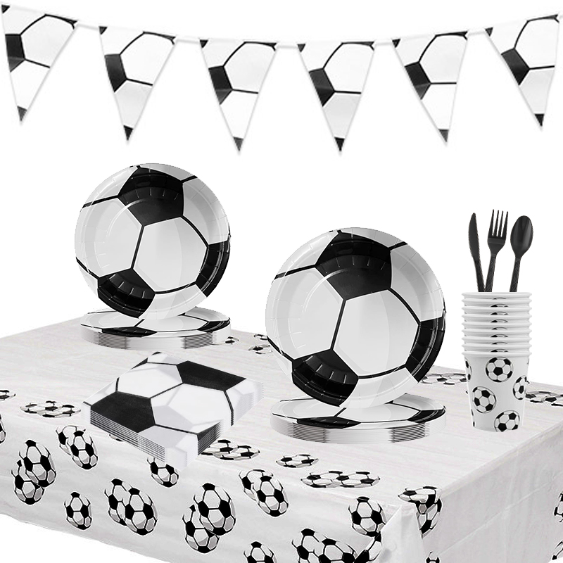 Foto 2 pulgar | Paquete Vajilla Desechable De Fiesta Futbol 25 Personas