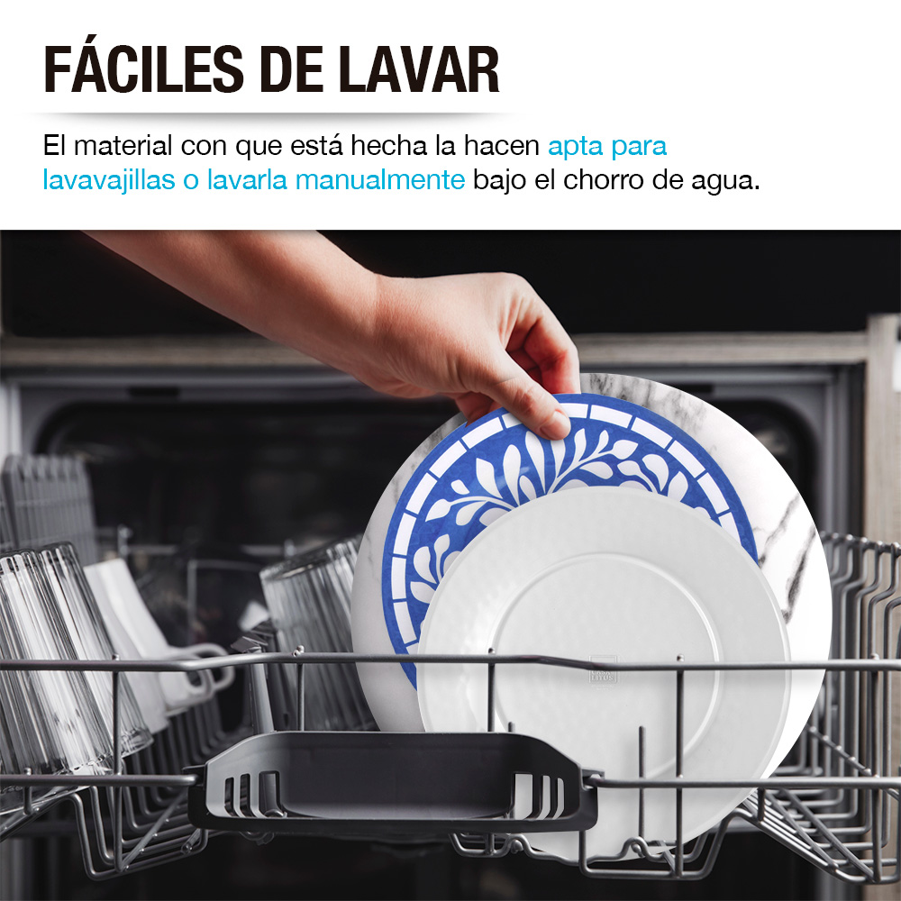 Foto 7 pulgar | Vajilla De Melamina 12 Piezas Resiste Caídas 4 Personas  Multicolor  Casa Litus