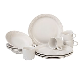 Foto 1 | Vajilla De Porcelana Santa Anita Vinafera Blanch De 12 Piezas Color Blanco