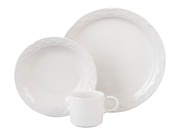 Foto 2 | Vajilla De Porcelana Santa Anita Vinafera Blanch De 12 Piezas Color Blanco
