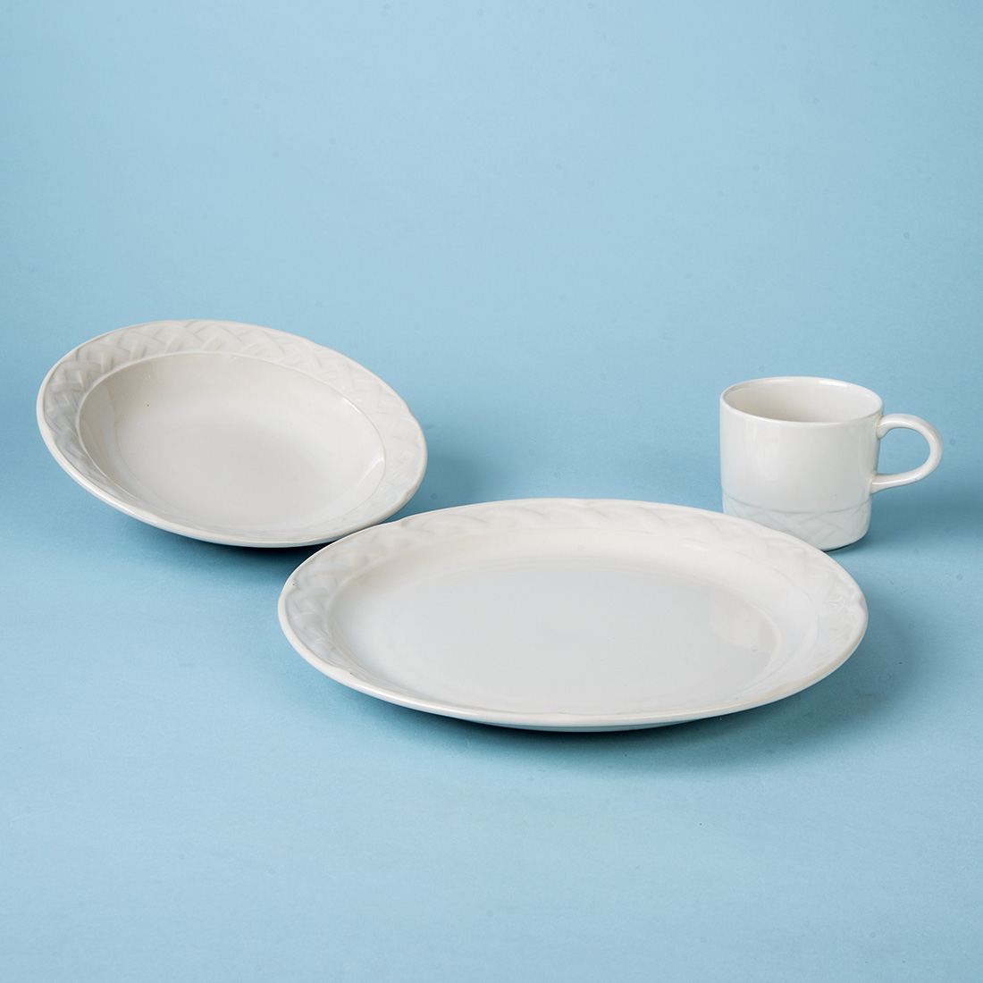 Foto 4 pulgar | Vajilla De Porcelana Santa Anita Vinafera Blanch De 12 Piezas Color Blanco