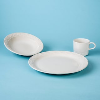 Foto 3 | Vajilla De Porcelana Santa Anita Vinafera Blanch De 12 Piezas Color Blanco