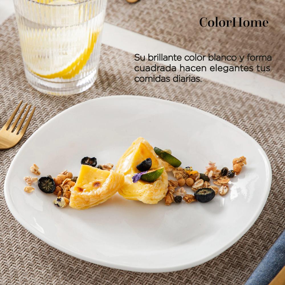 Foto 5 | Vajilla ColorHome Opal Cuadrada Blanco 24 Piezas
