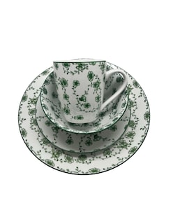 Foto 3 | Vajilla 16 Piezas Cerámica Elegante Royal Haus Resistent 3a106 Verde Flores