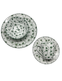 Foto 4 | Vajilla 16 Piezas Cerámica Elegante Royal Haus Resistent 3a106 Verde Flores