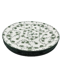 Foto 6 | Vajilla 16 Piezas Cerámica Elegante Royal Haus Resistent 3a106 Verde Flores