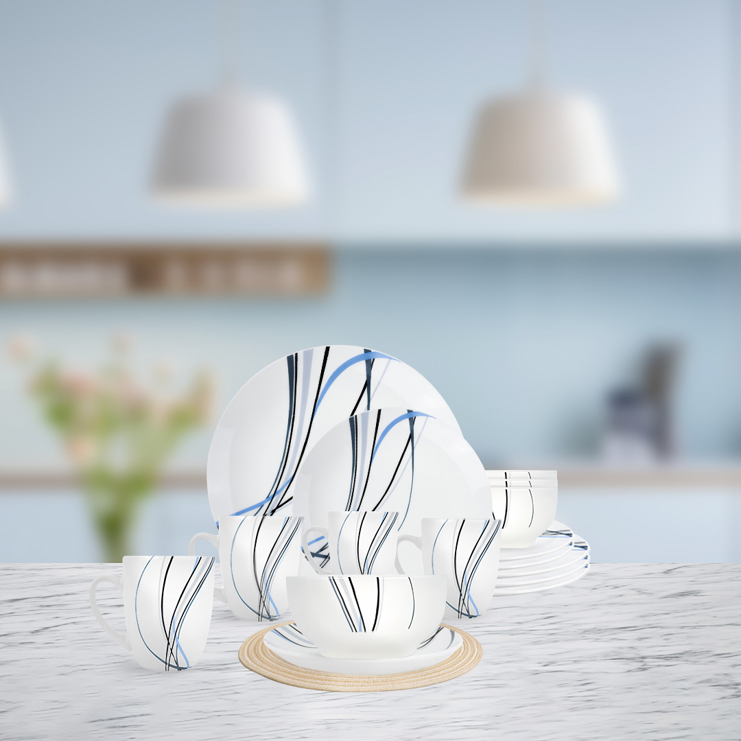 Foto 2 | Vajilla Linnéa Para 4 Personas - Ceramica Blanca 16 Piezas
