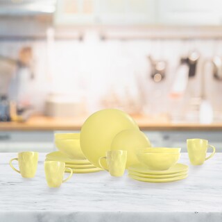 Foto 2 | Vajilla Tove Para 4 Personas - Ceramica Amarilla 16 Piezas