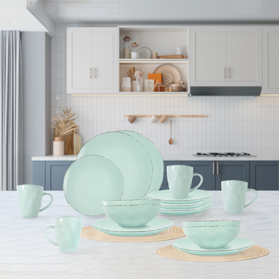Foto 2 | Vajilla Tove para 4 Personas Ceramica Verde 16 Piezas