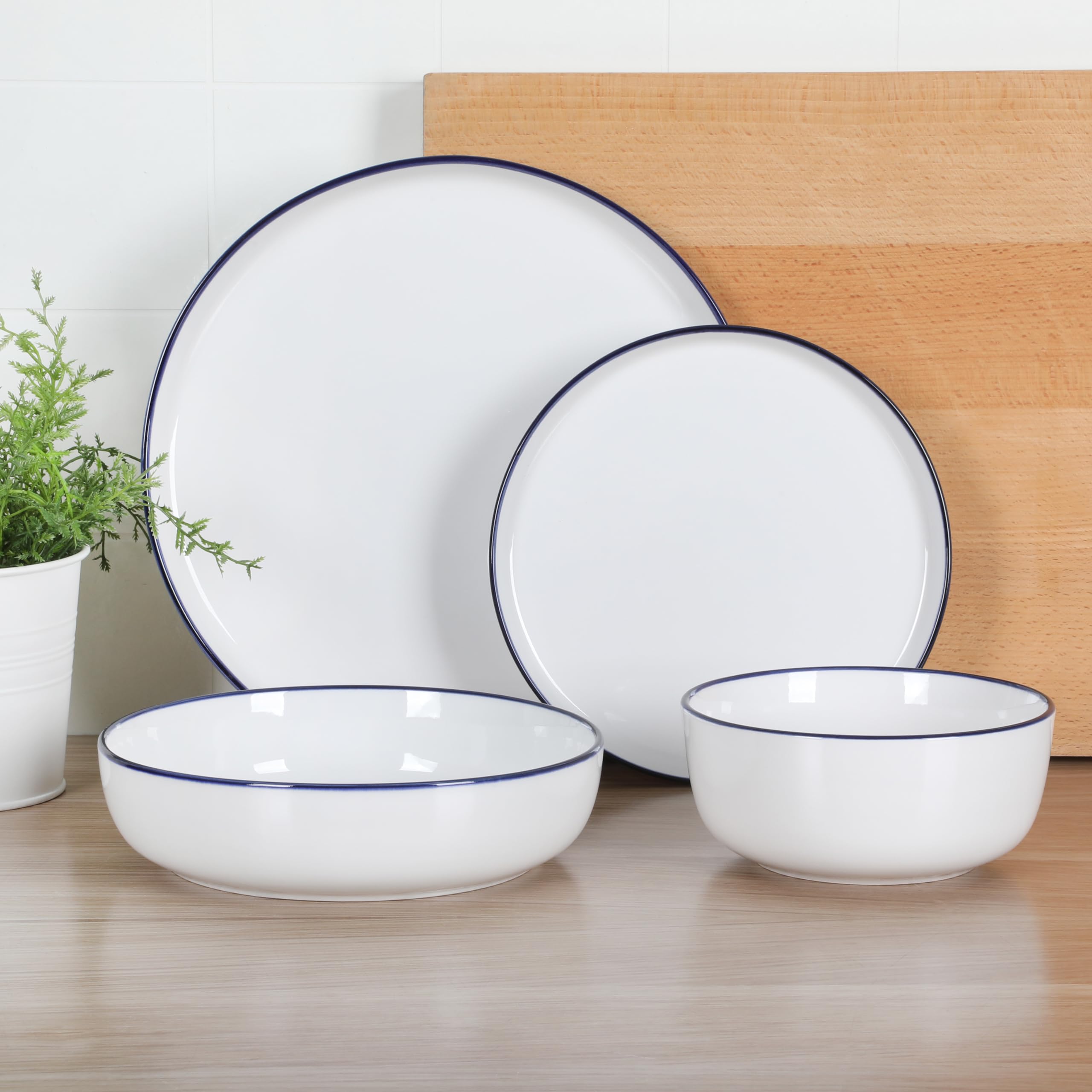 Foto 3 | Juego De Vajilla Gibson Home Oslo De 16 Piezas De Porcelana Blanca - Venta Internacional.