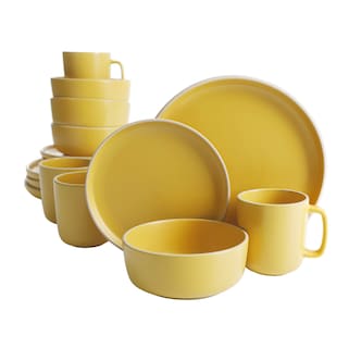 Foto 1 | Juego De Vajilla Gibson Home Zuma 16 Piezas Service Para 4 Personas, Color Amarillo - Venta Internacional.
